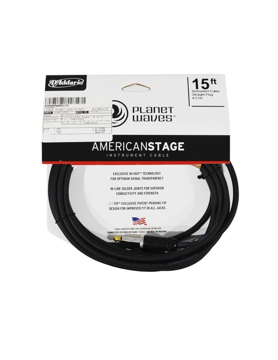 Cable Plug 1/4 pulgada Planet Waves de 4.5 m