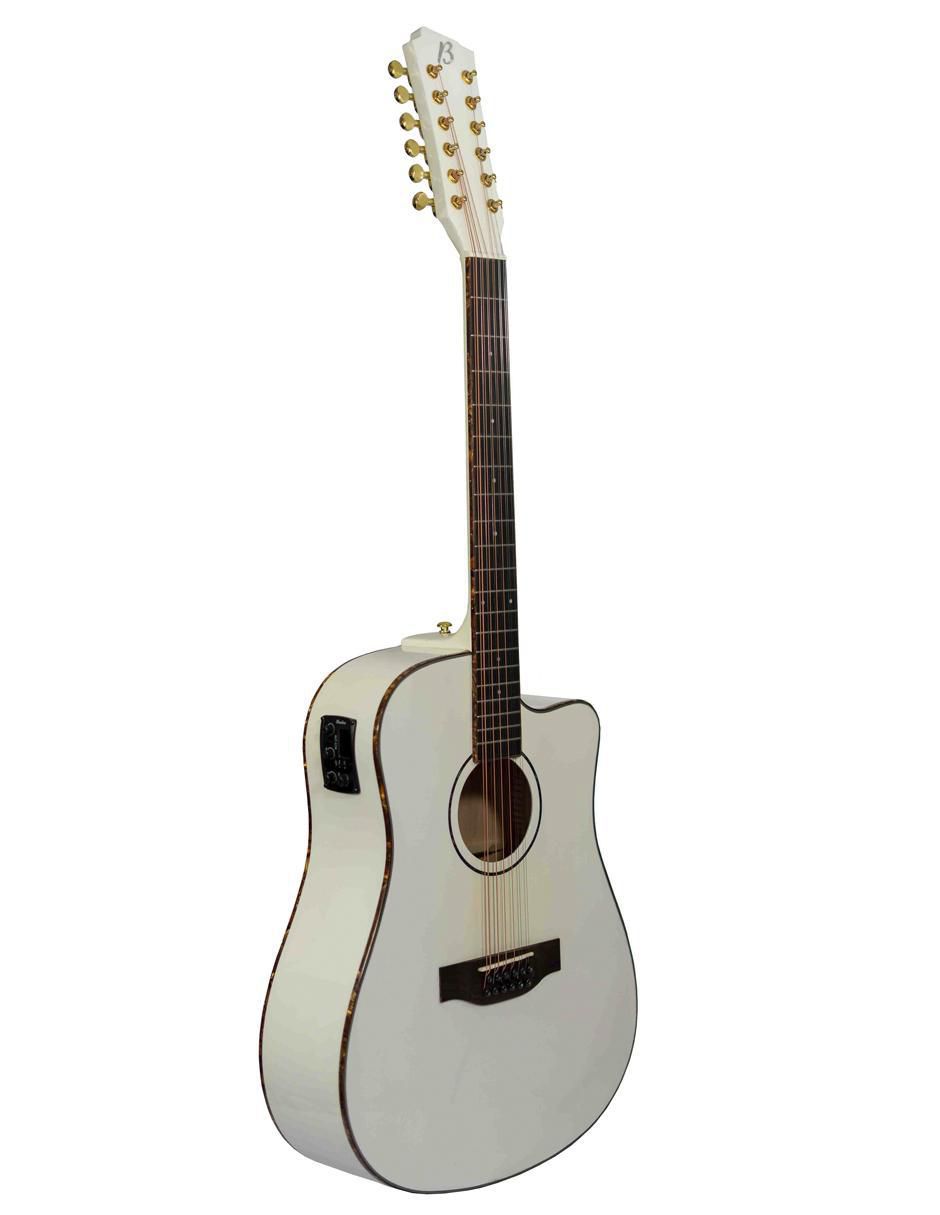 Guitarra electroacústica Bamboo GA-4012-WH-Q-AR