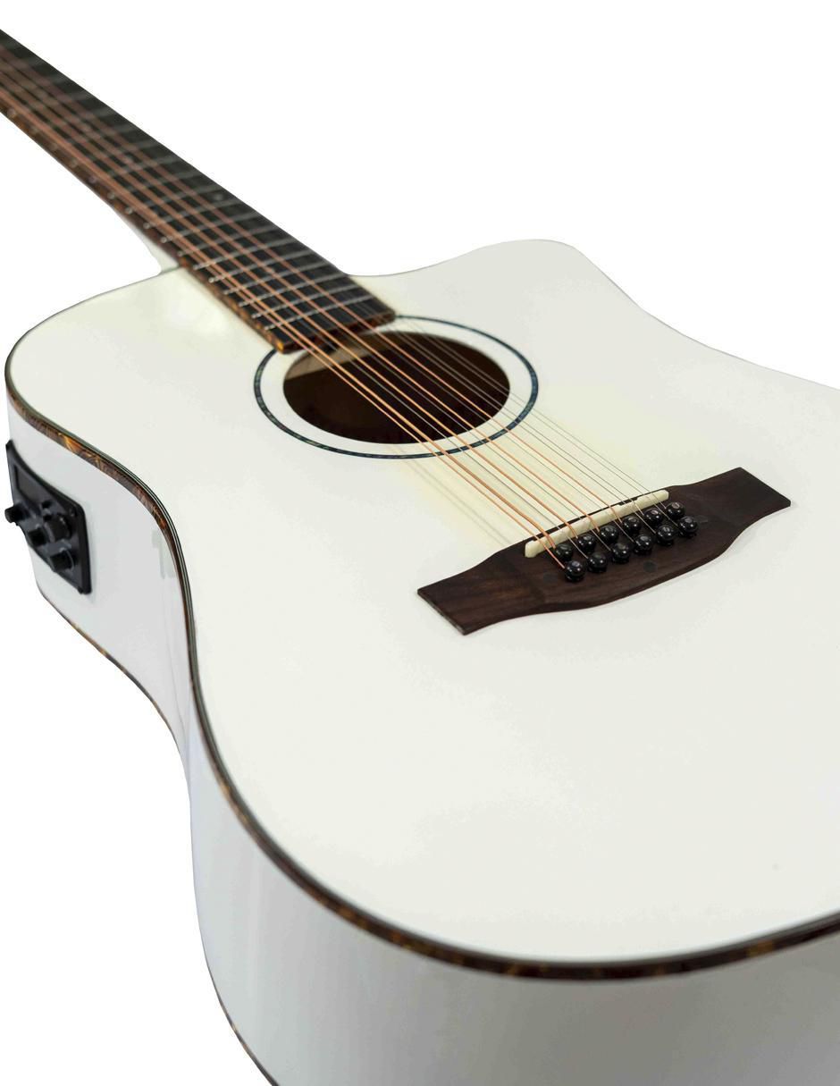 Guitarra electroacústica Bamboo GA-4012-WH-Q-AR