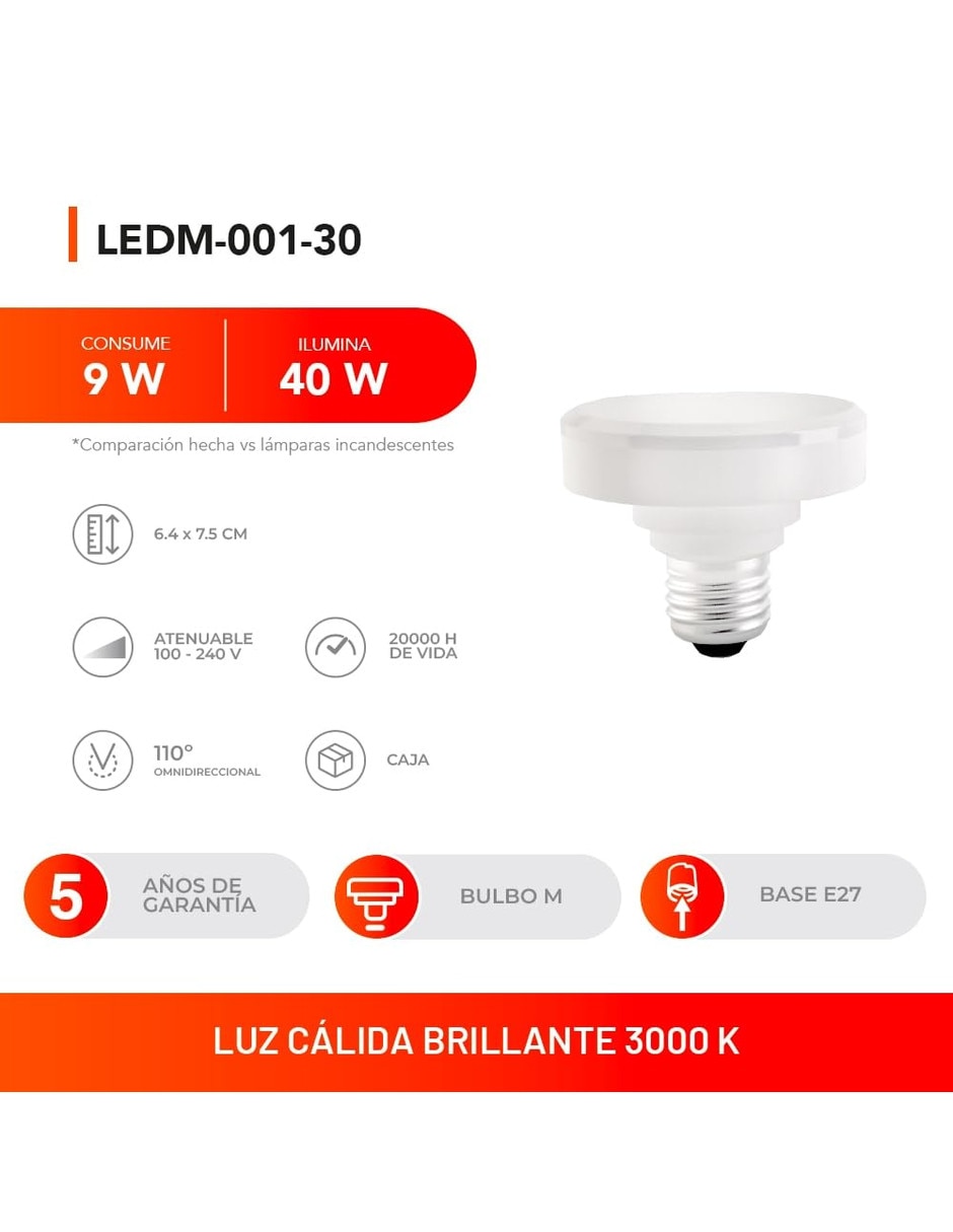 Lámpara neón led 7501668536939 con 1 foco 5