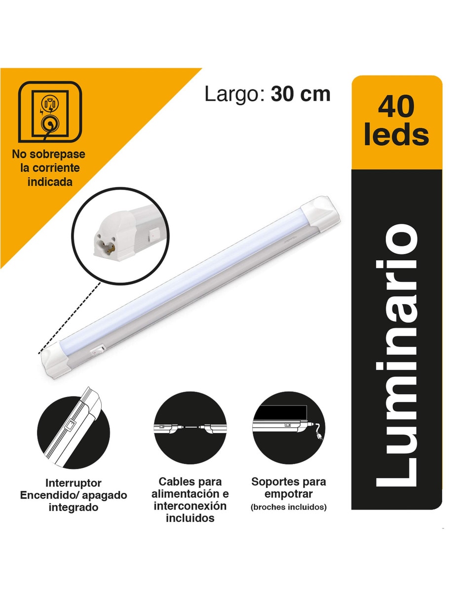 Lámpara neón de led con 40 focos